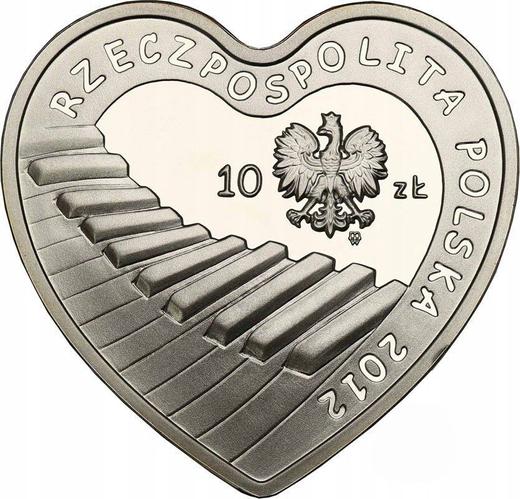 Obverse 10 Zlotych 2012 MW UW "20th Anniversary - Great Orchestra of Christmas Charity" - Silver Coin Value - Poland, III Republic after denomination