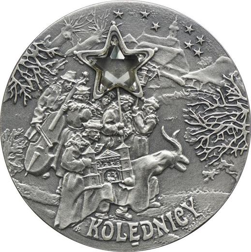 Reverse 20 Zlotych 2001 MW RK "Christmas Caroling" - Silver Coin Value - Poland, III Republic after denomination