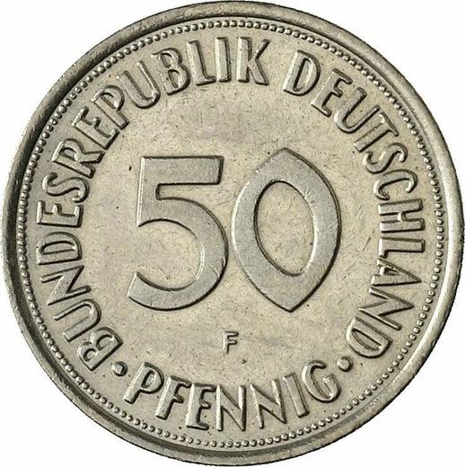 Аверс монеты - 50 пфеннигов 1972 года F - цена  монеты - Германия, ФРГ