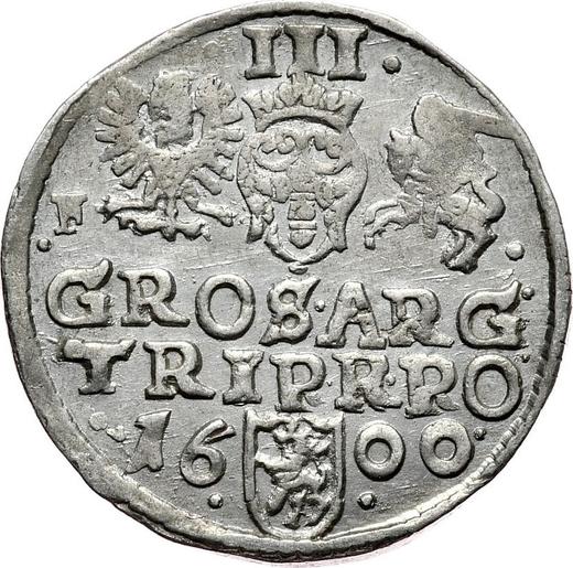 Rewers monety - Trojak 1600 F "Mennica wschowska" - cena srebrnej monety - Polska, Zygmunt III