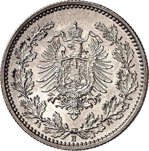 Reverso 50 Pfennige 1878 E "Tipo 1877-1878" - valor de la moneda de plata - Alemania, Imperio alemán