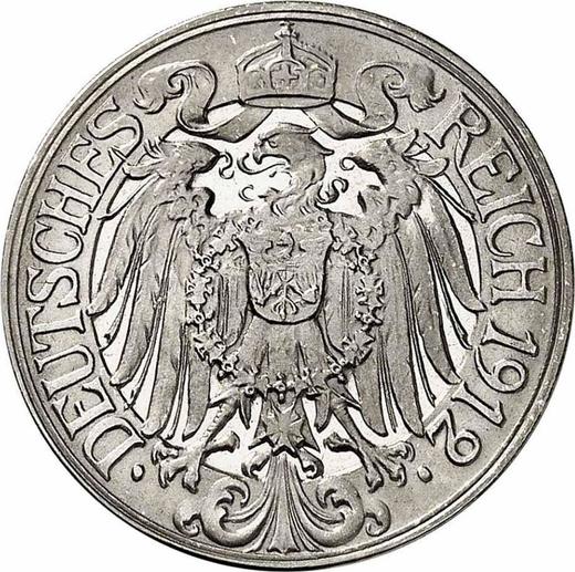 Reverso 25 Pfennige 1912 F "Tipo 1909-1912" - valor de la moneda  - Alemania, Imperio alemán
