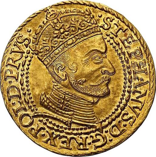 Аверс монеты - Дукат 1583 года "Гданьск" - цена золотой монеты - Польша, Стефан Баторий