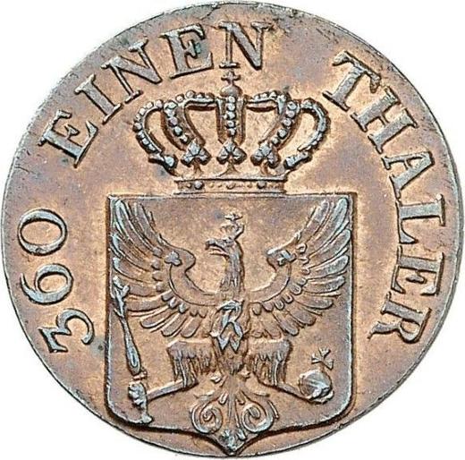 Аверс монеты - 1 пфенниг 1833 года A - цена  монеты - Пруссия, Фридрих Вильгельм III