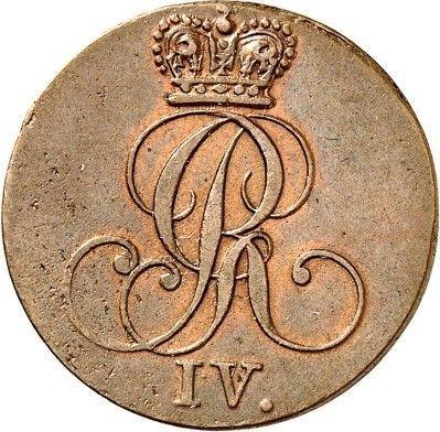 Аверс монеты - 1/4 штюбера 1823 года - цена  монеты - Ганновер, Георг IV