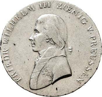 Аверс монеты - Талер 1808 года A - цена серебряной монеты - Пруссия, Фридрих Вильгельм III