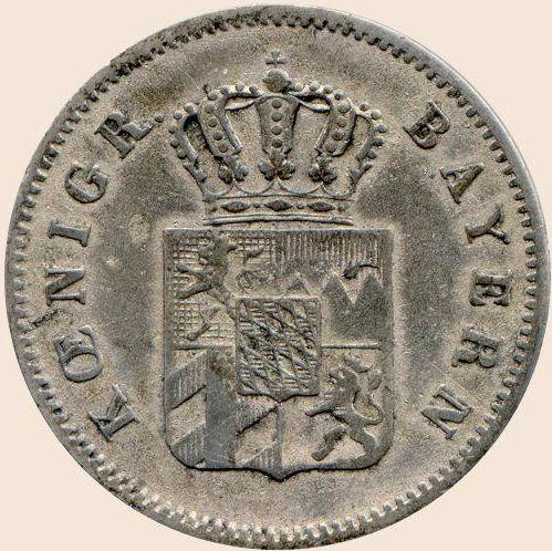 Awers monety - 6 krajcarów 1841 - cena srebrnej monety - Bawaria, Ludwik I