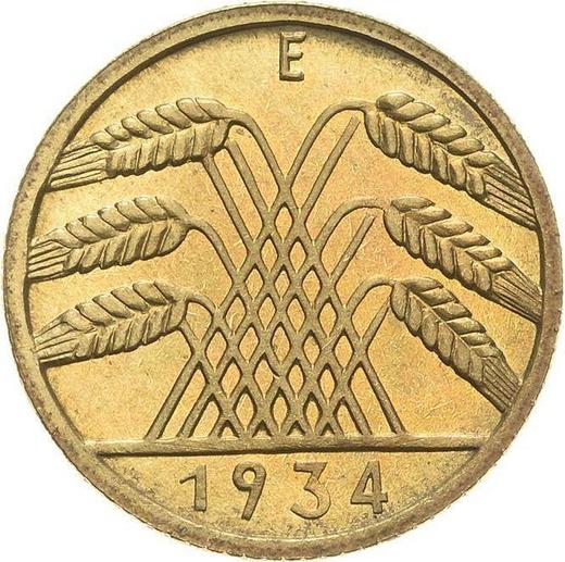 Reverso 10 Reichspfennigs 1934 E - valor de la moneda  - Alemania, República de Weimar