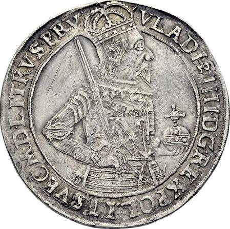 Аверс монеты - Талер 1635 года II "Торунь" - цена серебряной монеты - Польша, Владислав IV