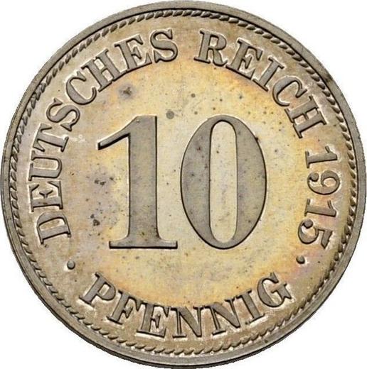Anverso 10 Pfennige 1915 E "Tipo 1890-1916" - valor de la moneda  - Alemania, Imperio alemán