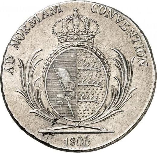 Rewers monety - Talar 1806 - cena srebrnej monety - Wirtembergia, Fryderyk I