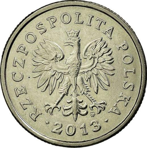 Аверс монеты - 1 злотый 2013 года MW - цена  монеты - Польша, III Республика после деноминации