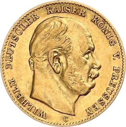Anverso 10 marcos 1878 C "Prusia" - valor de la moneda de oro - Alemania, Imperio alemán