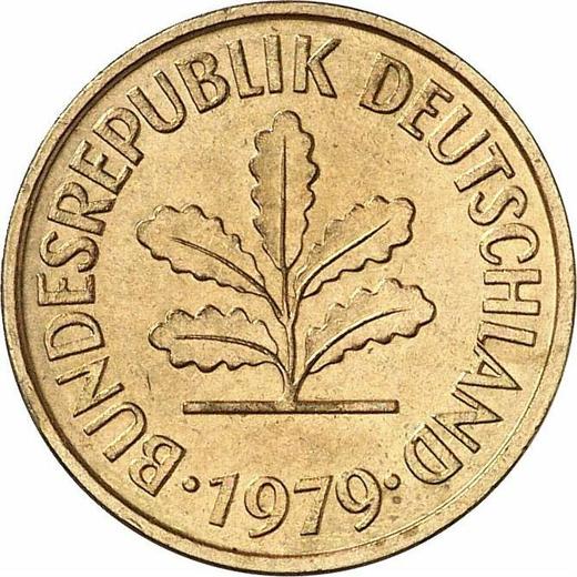 Реверс монеты - 5 пфеннигов 1979 года F - цена  монеты - Германия, ФРГ