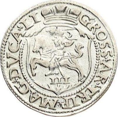 Rewers monety - Trojak 1564 "Litwa" - cena srebrnej monety - Polska, Zygmunt II August