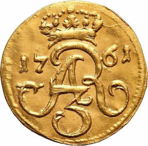 Аверс монеты - Шеляг 1761 года REOE "Гданьский" Золото - цена золотой монеты - Польша, Август III