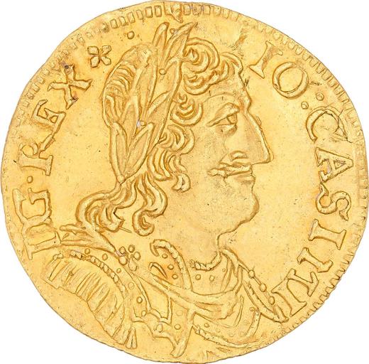 Аверс монеты - Полдуката 1654 года MW - цена золотой монеты - Польша, Ян II Казимир