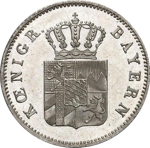 Awers monety - 6 krajcarów 1840 - cena srebrnej monety - Bawaria, Ludwik I