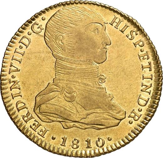 Awers monety - 4 escudo 1810 JP - cena złotej monety - Peru, Ferdynand VII