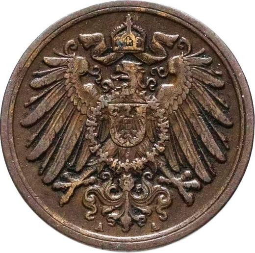 Reverso 1 Pfennig 1916 A "Tipo 1890-1916" - valor de la moneda  - Alemania, Imperio alemán