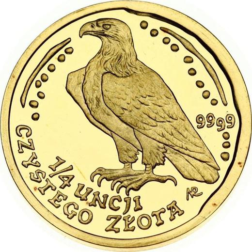 Reverso 100 eslotis 1995 MW NR "Pigargo europeo" - valor de la moneda de oro - Polonia, República moderna