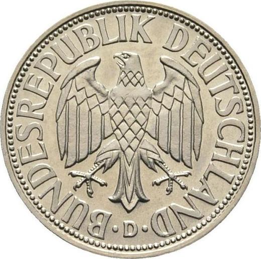 Реверс монеты - 1 марка 1965 года D - цена  монеты - Германия, ФРГ