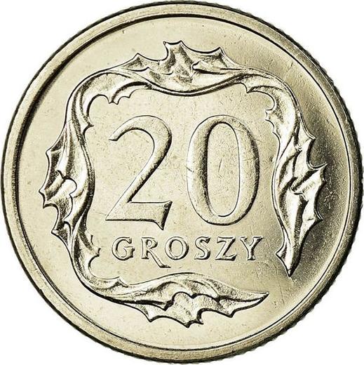 Реверс монеты - 20 грошей 2003 года MW - цена  монеты - Польша, III Республика после деноминации