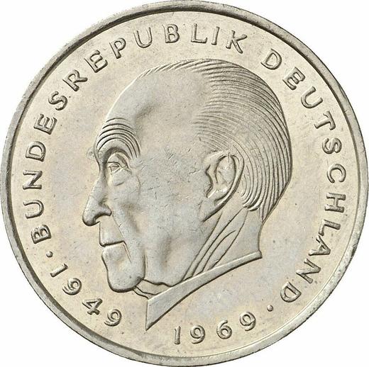 Obverse 2 Mark 1970 J "Konrad Adenauer" -  Coin Value - Germany, FRG