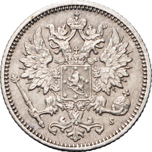 Awers monety - 25 penni 1873 S - cena srebrnej monety - Finlandia, Wielkie Księstwo