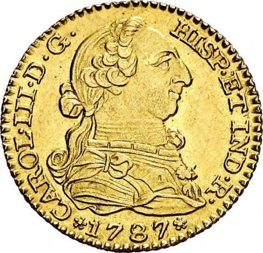 Obverse 1 Escudo 1787 M DV - Spain, Charles III