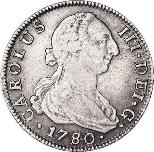 Awers monety - 4 reales 1780 S CF - cena srebrnej monety - Hiszpania, Karol III