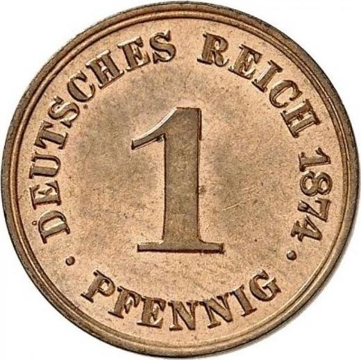 Anverso 1 Pfennig 1874 C "Tipo 1873-1889" - valor de la moneda  - Alemania, Imperio alemán