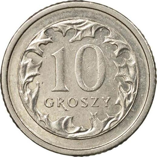 Реверс монеты - 10 грошей 2001 года MW - цена  монеты - Польша, III Республика после деноминации