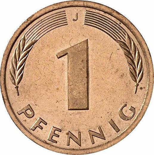 Anverso 1 Pfennig 1987 J - valor de la moneda  - Alemania, RFA