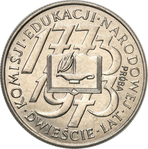 Реверс монеты - Пробные 10 злотых 1973 года MW "200 лет Комиссии Национального Образования" Никель - цена  монеты - Польша, Народная Республика