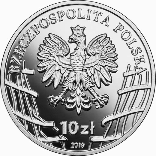 Anverso 10 eslotis 2019 "Stanisław Kasznica 'Wąsowski'" - valor de la moneda de plata - Polonia, República moderna