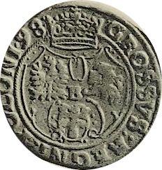 Реверс монеты - 1 грош 1598 года B "Тип 1579-1599" - цена серебряной монеты - Польша, Сигизмунд III Ваза