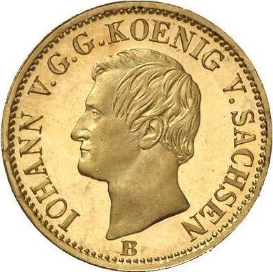 Awers monety - 1/2 crowns 1868 B - cena złotej monety - Saksonia-Albertyna, Jan