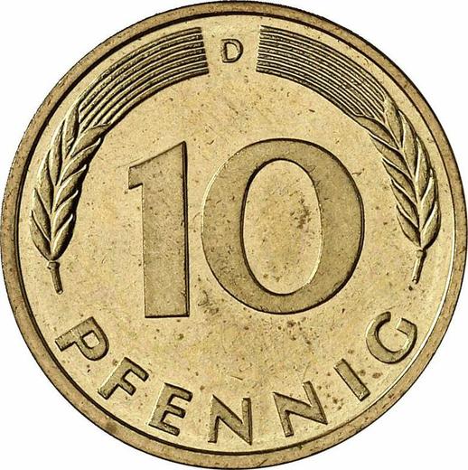 Аверс монеты - 10 пфеннигов 1986 года D - цена  монеты - Германия, ФРГ