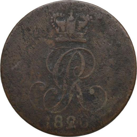 Аверс монеты - 2 пфеннига 1826 года C - цена  монеты - Ганновер, Георг IV