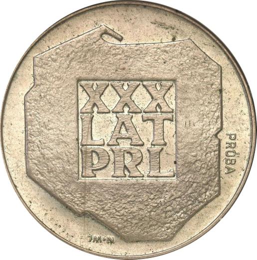 Rewers monety - PRÓBA 200 złotych 1974 MW JMN "XXX lat PRL" Srebro Rant ząbkowany - cena srebrnej monety - Polska, PRL