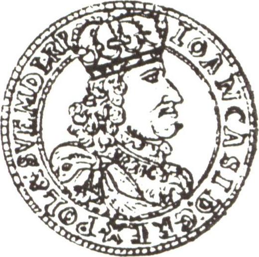 Аверс монеты - Пробный Шестак (6 грошей) 1651 года AT - цена серебряной монеты - Польша, Ян II Казимир