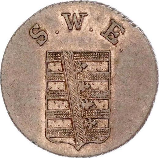 Аверс монеты - 2 пфеннига 1826 года - цена  монеты - Саксен-Веймар-Эйзенах, Карл Август