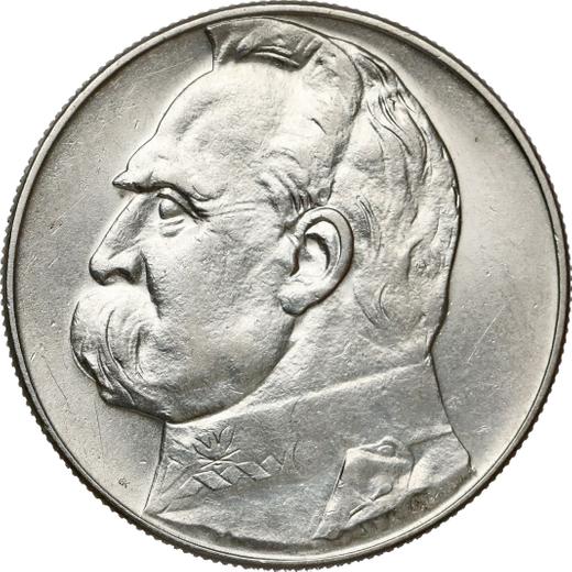 Rewers monety - 10 złotych 1934 "Józef Piłsudski" - cena srebrnej monety - Polska, II Rzeczpospolita