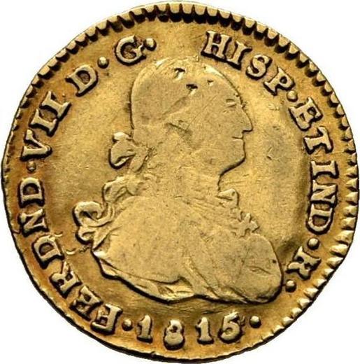 Аверс монеты - 1 эскудо 1815 года P JF - цена золотой монеты - Колумбия, Фердинанд VII