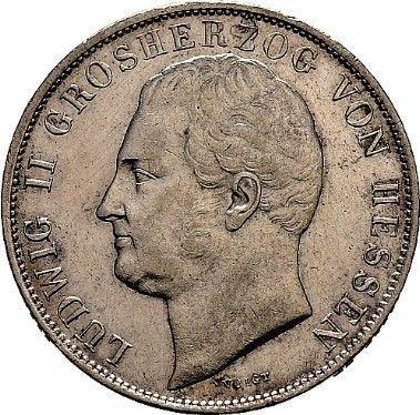 Anverso 1 florín 1844 - valor de la moneda de plata - Hesse-Darmstadt, Luis II