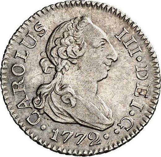 Awers monety - 1/2 reala 1772 M PJ - cena srebrnej monety - Hiszpania, Karol III