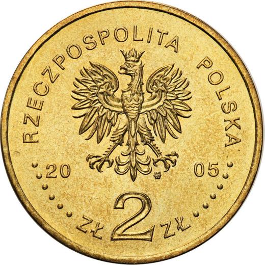 Аверс монеты - 2 злотых 2005 года MW EO "10 лет профсоюзу "Солидарность"" - цена  монеты - Польша, III Республика после деноминации