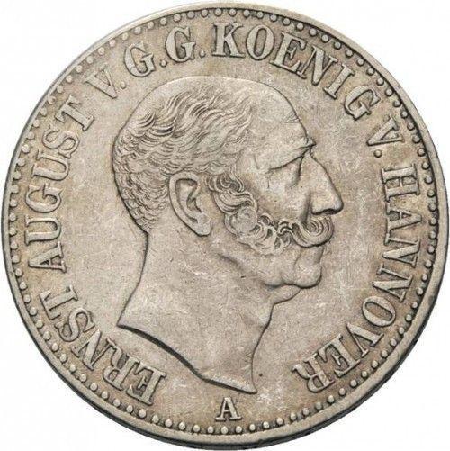 Аверс монеты - Талер 1849 года A "Тип 1841-1849" - цена серебряной монеты - Ганновер, Эрнст Август
