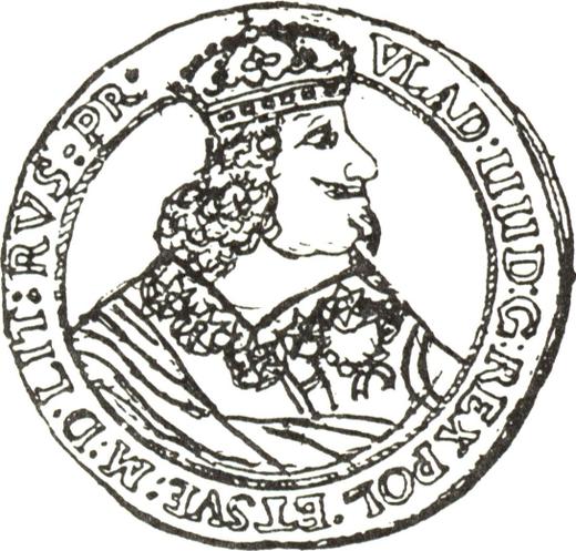 Аверс монеты - Талер 1645 года GR "Гданьск" - цена серебряной монеты - Польша, Владислав IV
